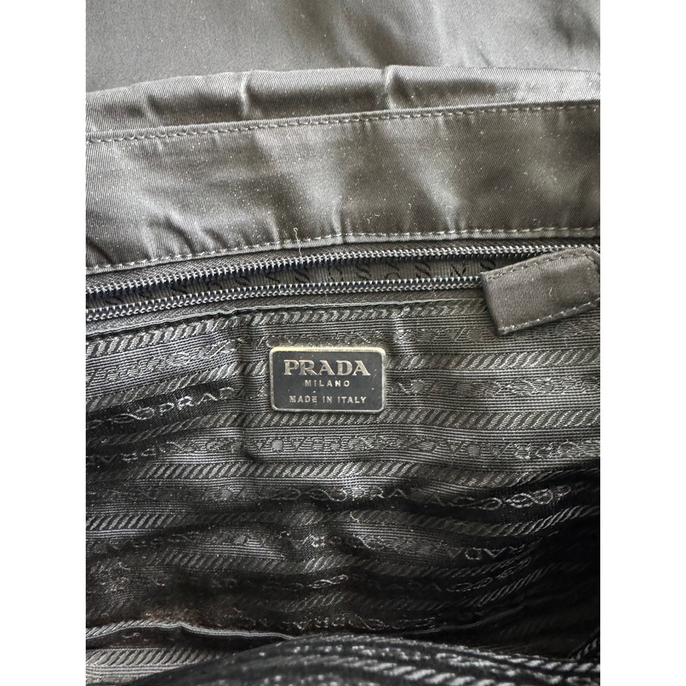 Prada Black Nylon Chain Shoulder Bag Made in Italy Authentic CoA - Picture 3 of 8